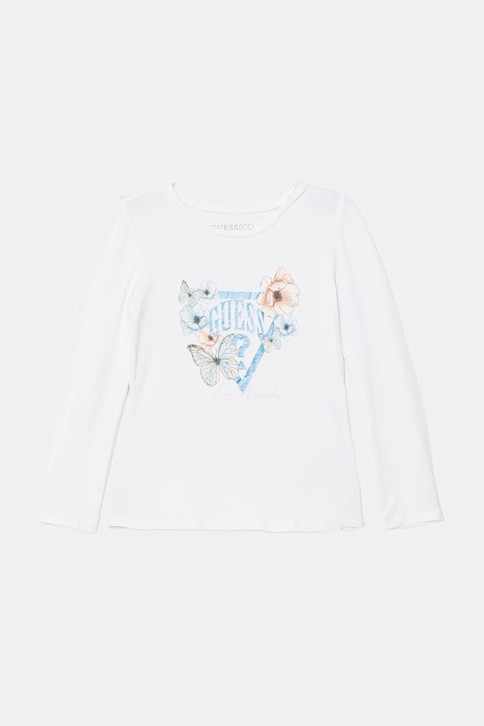 Guess longsleeve z elastanem biały K6RI22.K6YW4.PPY2