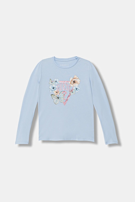 Guess longsleeve z elastanem niebieski K6RI22.K6YW4.PPY2