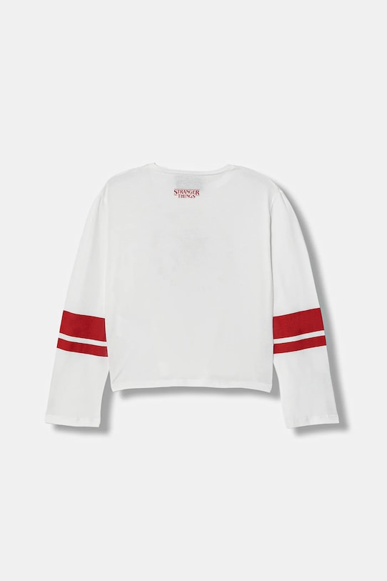 United Colors of Benetton longsleeve bawełniany dziecięcy 36UVC10R1.G.Seasonal biały SS26