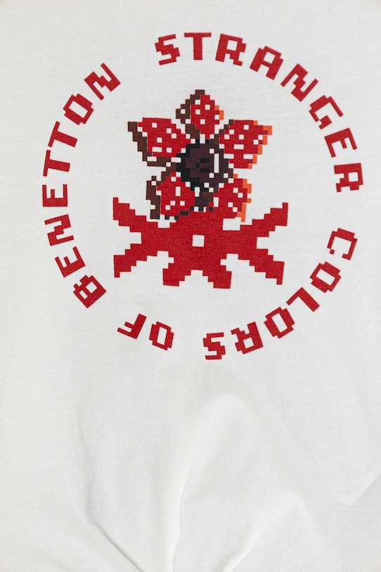 Dziewczynka United Colors of Benetton longsleeve bawełniany dziecięcy 36UVC10R1.G.Seasonal biały