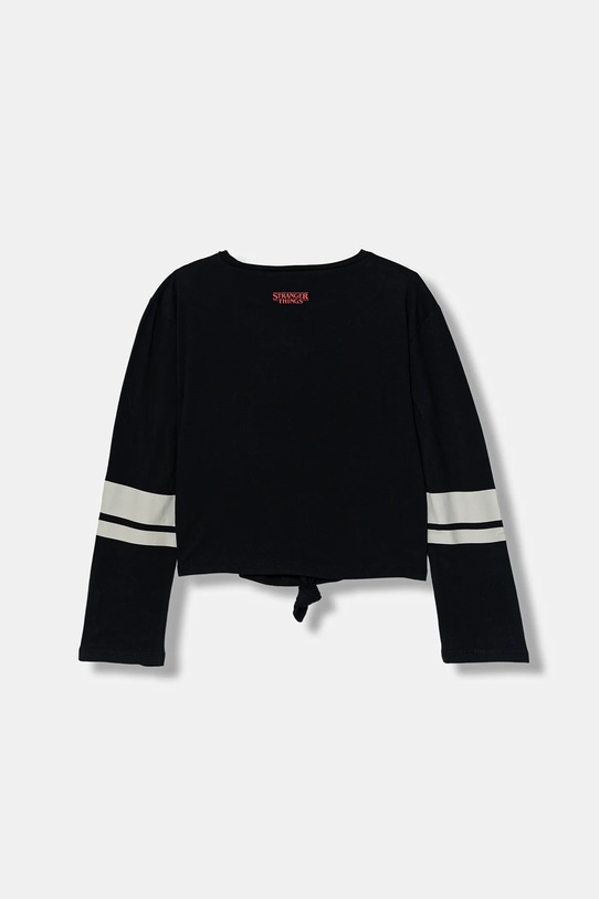 United Colors of Benetton longsleeve bawełniany dziecięcy 36UVC10R1.G.Seasonal czarny SS26