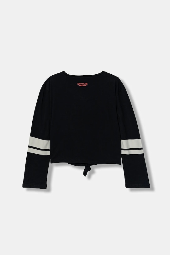 United Colors of Benetton longsleeve bawełniany dziecięcy 36UVC10R1.G.Seasonal czarny SS26