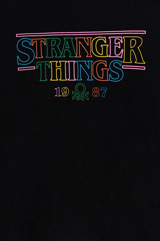 Dziewczynka United Colors of Benetton longsleeve bawełniany dziecięcy 36UVC10R1.G.Seasonal czarny