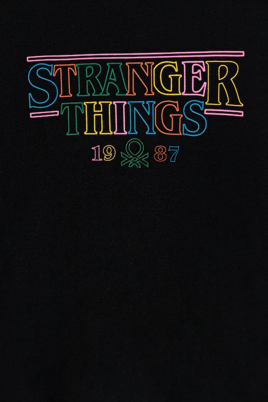 Dziewczynka United Colors of Benetton longsleeve bawełniany dziecięcy 36UVC10R1.G.Seasonal czarny