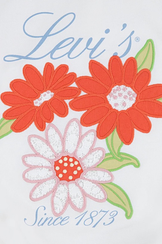 Levi's longsleeve dziecięcy BUBBLE HEM LS KNIT TOP biały 4EP549