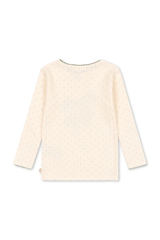 Dječja pamučna majica dugih rukava Konges Sløjd MINNIE BLOUSE GOTS KS105001.PPY2 bež SS26