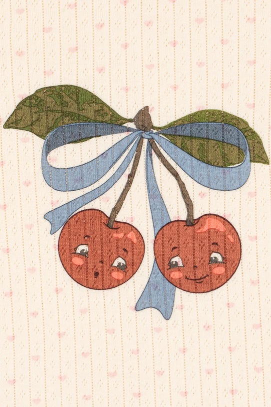 Djevojčice Dječja pamučna majica dugih rukava Konges Sløjd MINNIE BLOUSE GOTS KS105001.PPY2 bež