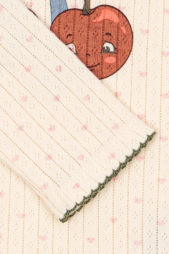 Dječja pamučna majica dugih rukava Konges Sløjd MINNIE BLOUSE GOTS bež KS105001.PPY2