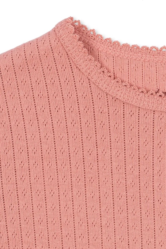 Dziewczynka Konges Sløjd longsleeve bawełniany dziecięcy MINNIE BLOUSE GOTS KS105001.PPY2 różowy