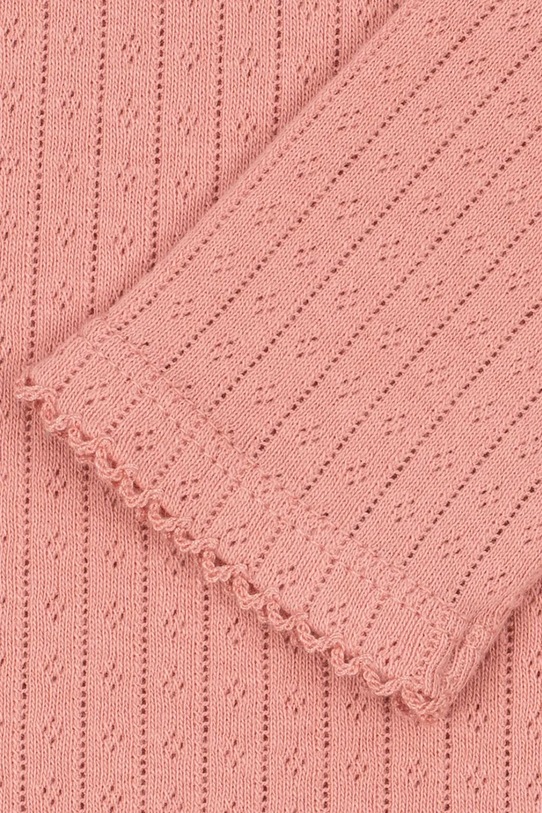 Konges Sløjd longsleeve bawełniany dziecięcy MINNIE BLOUSE GOTS różowy KS105001.PPY2