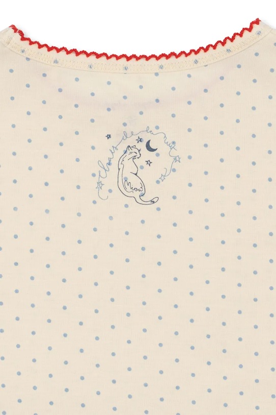 Dziewczynka Konges Sløjd longsleeve dziecięcy MIMMI MODAL BLOUSE KS104991.PPY2 beżowy