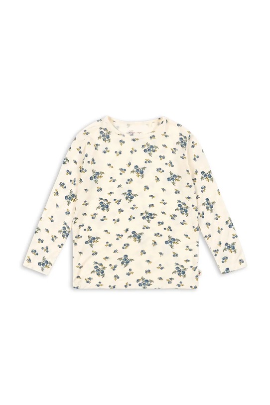 Konges Sløjd longsleeve dziecięcy MIMMI MODAL BLOUSE wzorzyste beżowy KS104991.PPY2