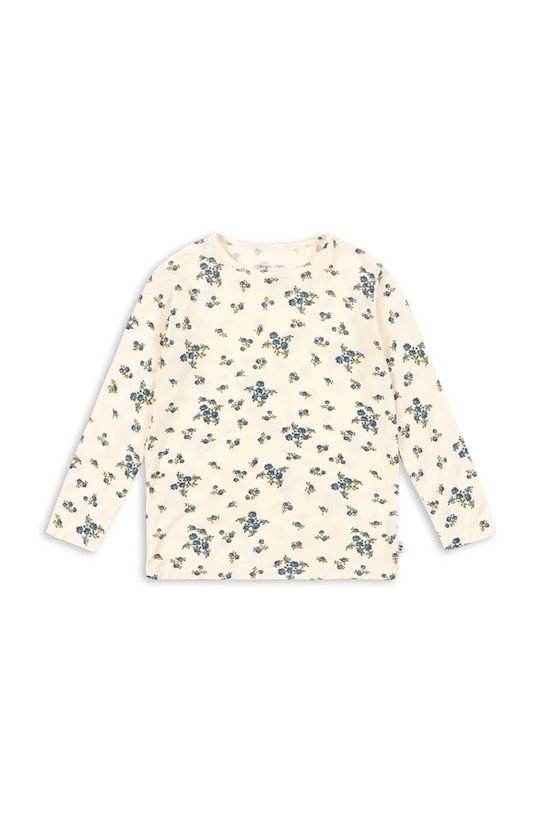 Konges Sløjd longsleeve dziecięcy MIMMI MODAL BLOUSE wzorzyste beżowy KS104991.PPY2