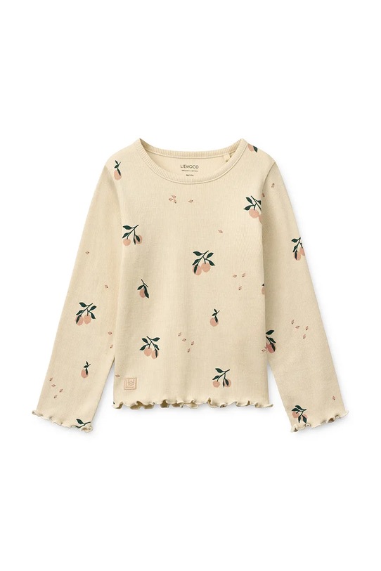Liewood longsleeve dziecięcy Nieve Printed Longsleeve Rib T-shirt wzorzyste beżowy LW20679.PPY2