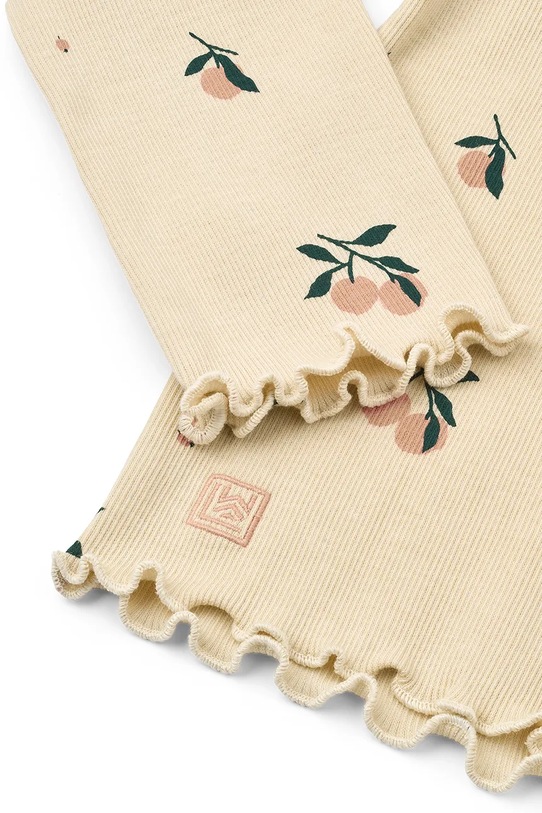 Dziewczynka Liewood longsleeve dziecięcy Nieve Printed Longsleeve Rib T-shirt LW20679.PPY2 beżowy