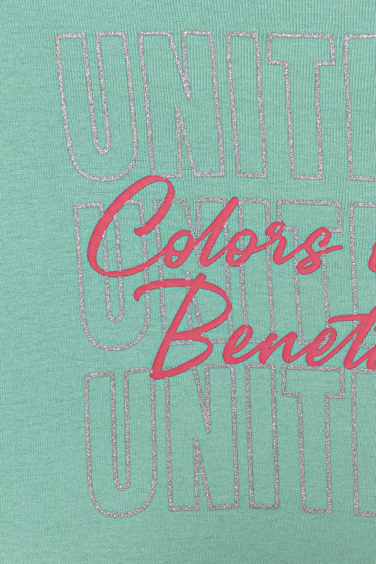 Dziewczynka United Colors of Benetton longsleeve dziecięcy bawełniany 3I9WC10S7.G.Stagionale turkusowy
