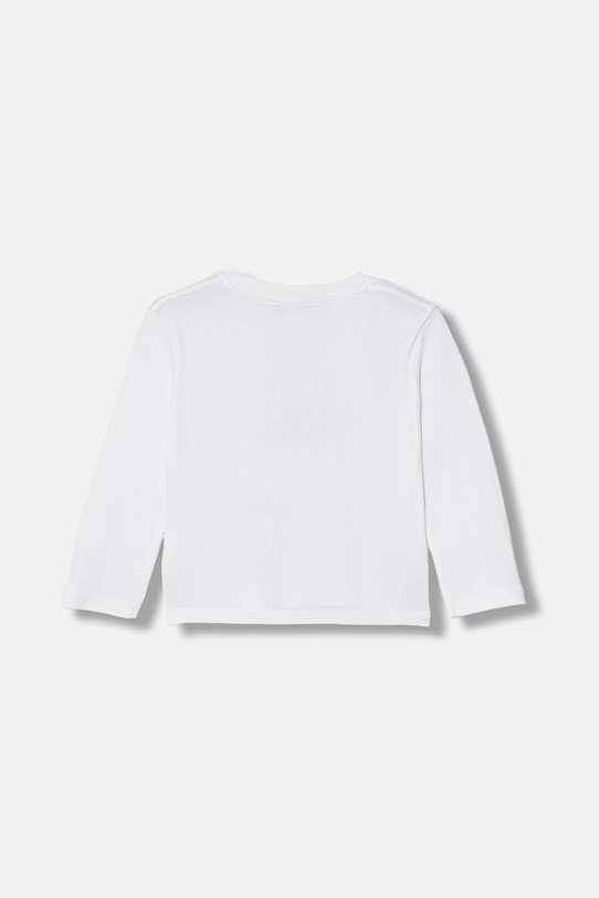 United Colors of Benetton longsleeve bawełniany dziecięcy 3I9WG10LT.P.Stagionale biały SS26