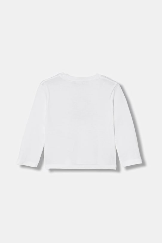 United Colors of Benetton longsleeve bawełniany dziecięcy 3I9WG10LT.P.Stagionale biały SS26