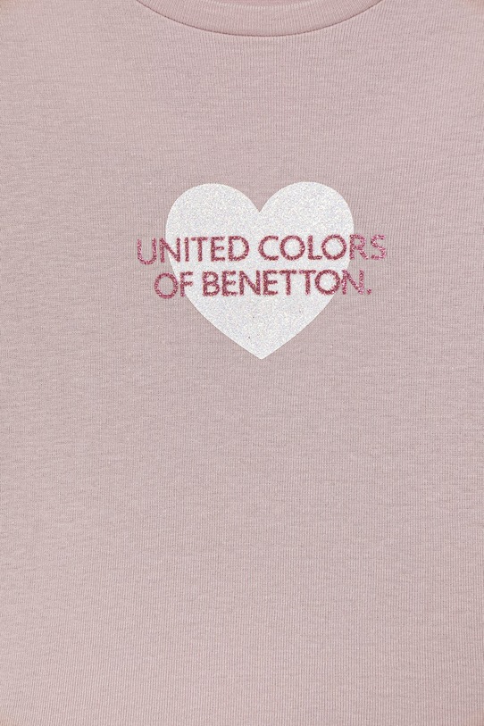 Dziewczynka United Colors of Benetton longsleeve bawełniany dziecięcy 3I9WG10LT.P.Stagionale różowy