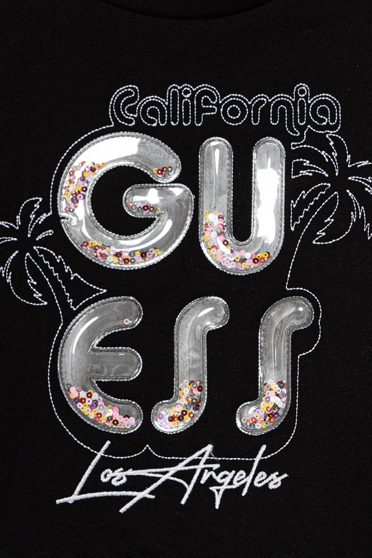Dziewczynka Guess bluza bawełniana dziecięca J6GQ00.KA6R4.PPY2.M czarny