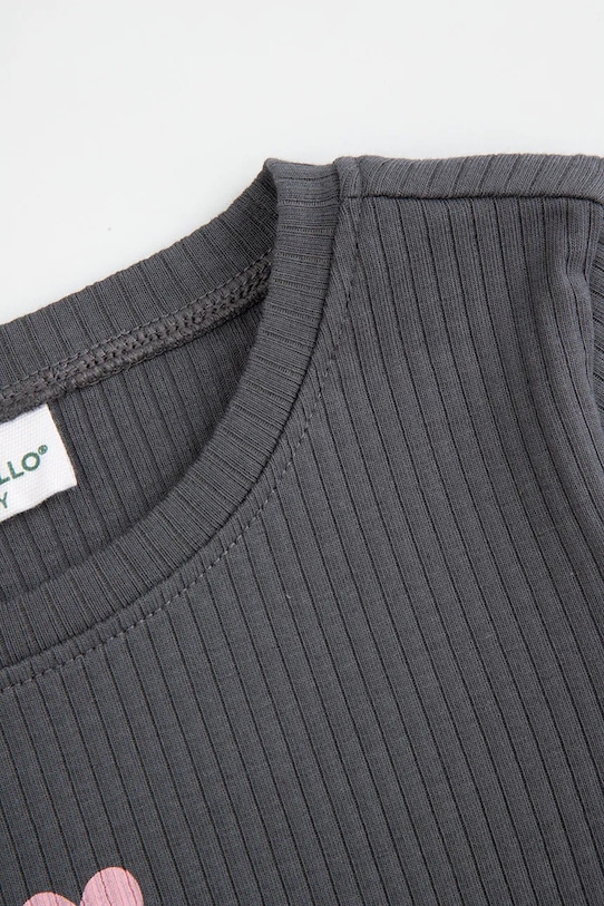 DÍVKA Dětské tričko s dlouhým rukávem Coccodrillo WC6143103HGK námořnická modř