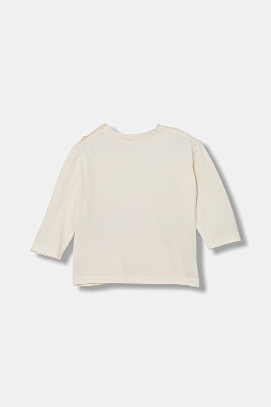 United Colors of Benetton longsleeve dziecięcy bawełniany 3I1XA1070.W.Stagionale beżowy SS26