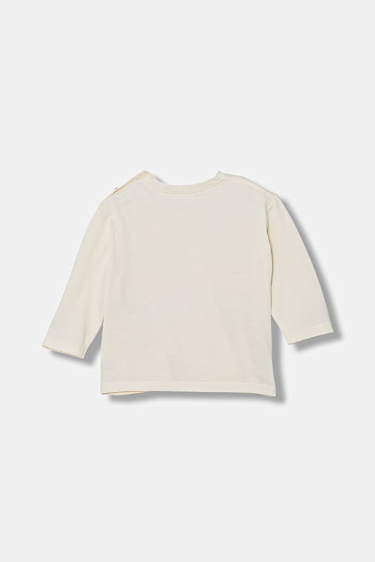 United Colors of Benetton longsleeve dziecięcy bawełniany 3I1XA1070.W.Stagionale beżowy SS26