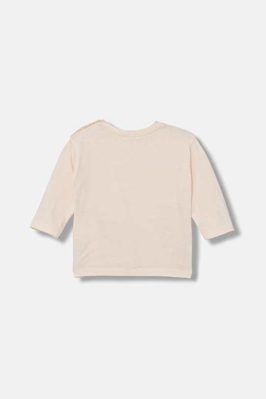 United Colors of Benetton longsleeve dziecięcy bawełniany 3I1XA1070.W.Stagionale beżowy SS26