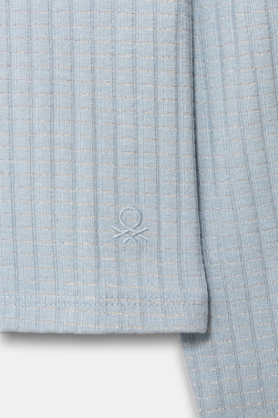 Dziewczynka United Colors of Benetton longsleeve dziecięcy z bawełną 3V10C10SC.G.Stagionale niebieski