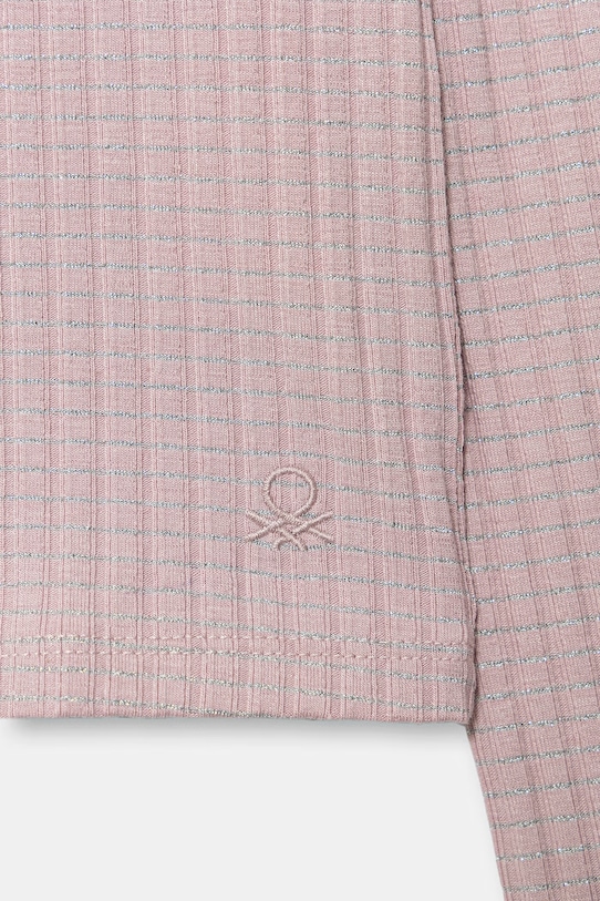 Dziewczynka United Colors of Benetton longsleeve dziecięcy z bawełny 3V10C10SC.G.Stagionale różowy