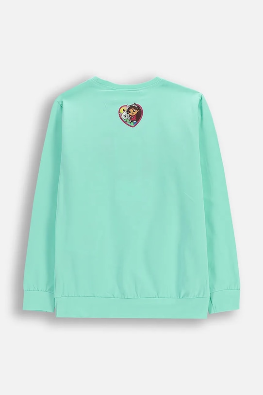 Coccodrillo tričko s dlhým rukávom detské s bavlnou WC6143101LGD tyrkysová SS26