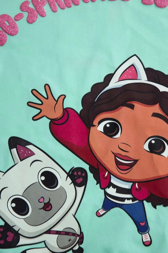 Coccodrillo tričko s dlhým rukávom detské s bavlnou tyrkysová WC6143101LGD