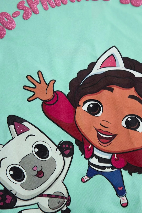 Coccodrillo tričko s dlhým rukávom detské s bavlnou tyrkysová WC6143101LGD