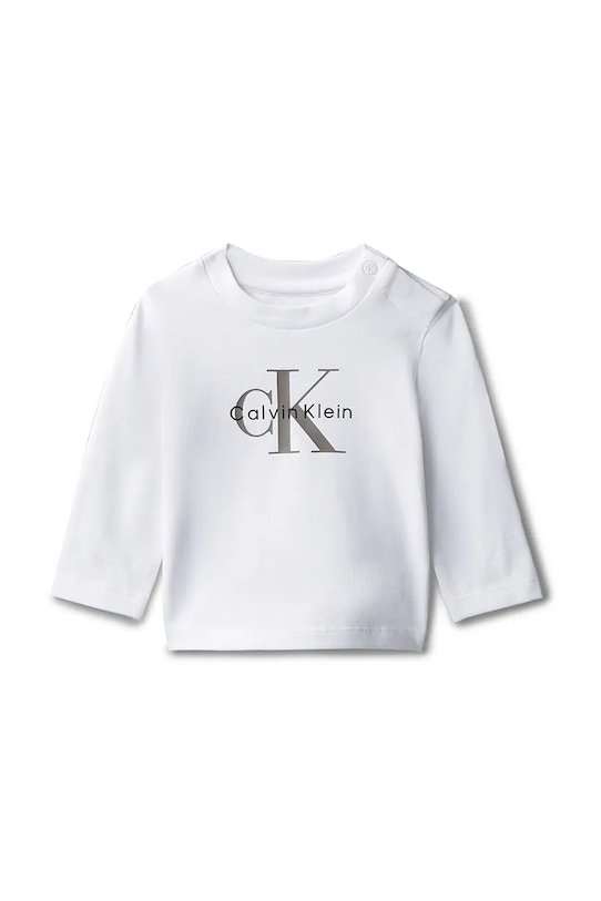 Детска блуза с дълги ръкави Calvin Klein Jeans еластичен бял IN0IN00335.PPY2