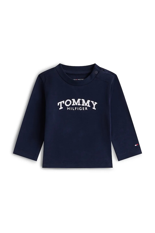 Tommy Hilfiger longsleeve niemowlęcy aplikacja granatowy KN0KN02147.PPY2