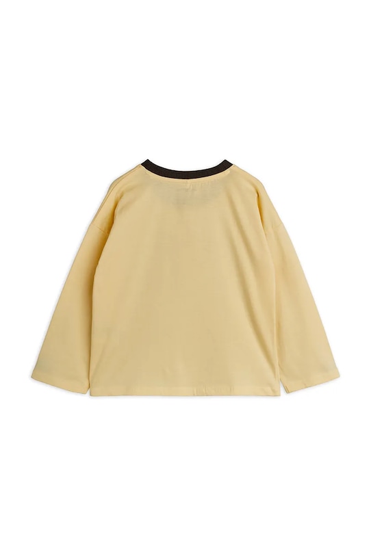 Mini Rodini longsleeve bawełniany dziecięcy Doggie 26120110 żółty SS26