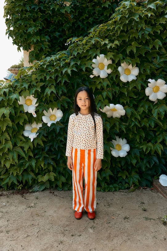 Tinycottons longsleeve dziecięcy TINY ROSES RIB KIDS JACKET SS26.098 biały