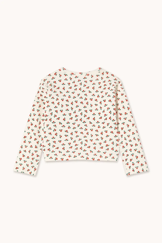 Chłopiec Tinycottons longsleeve dziecięcy TINY ROSES RIB KIDS JACKET SS26.098 biały