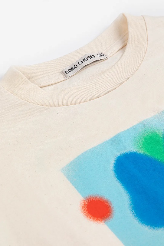 Bobo Choses longsleeve bawełniany dziecięcy Summer Story biały 126AC003