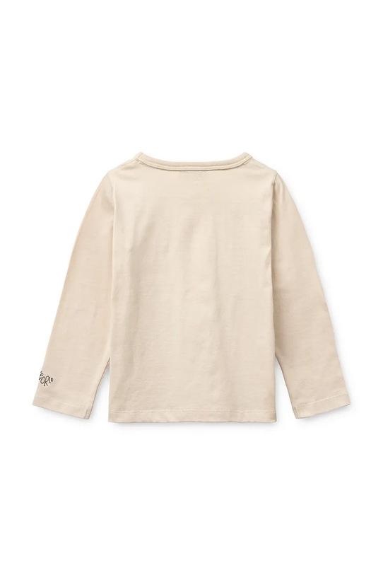 Detská bavlnená košeľa s dlhým rukávom Liewood Apia Placement Longsleeve T-shirt LW20675.PPY2 béžová SS26