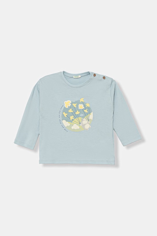 United Colors of Benetton longsleeve dziecięcy bawełniany niebieski 3I1XA106Z.W.Stagionale