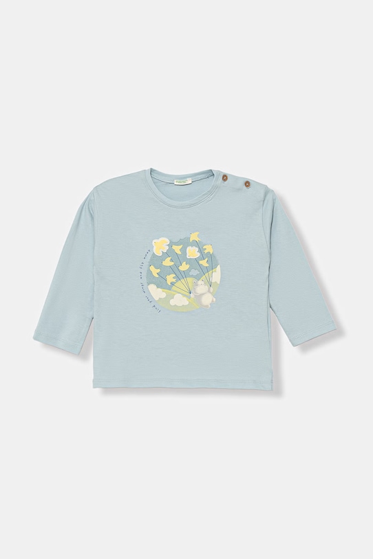 United Colors of Benetton longsleeve dziecięcy bawełniany niebieski 3I1XA106Z.W.Stagionale