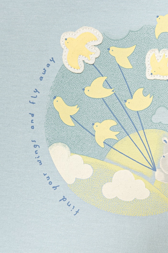 Chłopiec United Colors of Benetton longsleeve dziecięcy bawełniany 3I1XA106Z.W.Stagionale niebieski