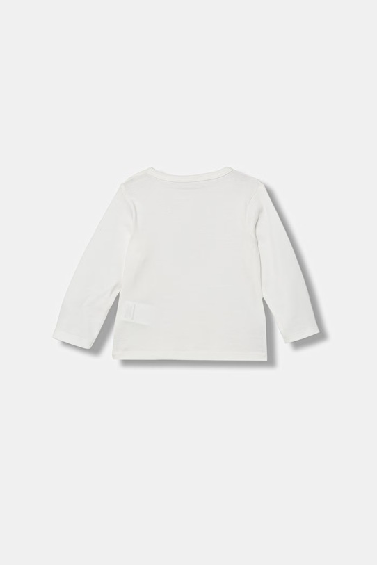 United Colors of Benetton longsleeve dziecięcy bawełniany 3I9WA106W.W.Stagionale biały SS26