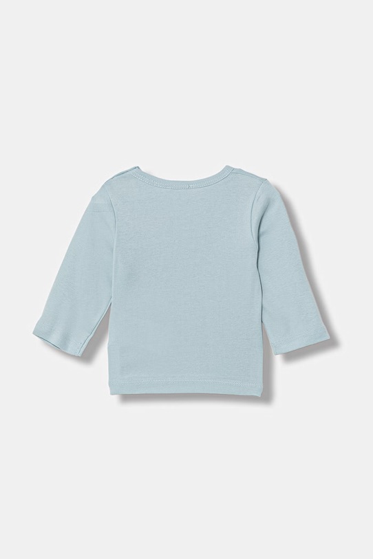 United Colors of Benetton longsleeve dziecięcy bawełniany 3I9WA106W.W.Stagionale niebieski SS26