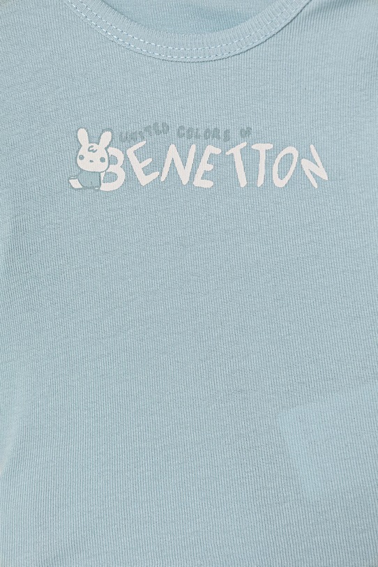 Chłopiec United Colors of Benetton longsleeve dziecięcy bawełniany 3I9WA106W.W.Stagionale niebieski