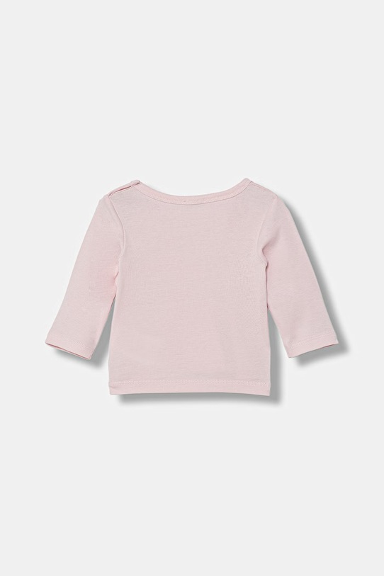 United Colors of Benetton longsleeve dziecięcy bawełniany 3I9WA106W.W.Stagionale różowy SS26