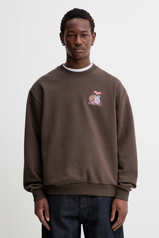 Odzież Les Deux bluza bawełniana Cole 1001107 brązowy