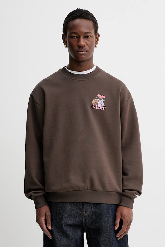 Odzież Les Deux bluza bawełniana Cole 1001107 brązowy