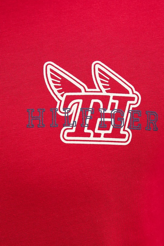 Памучна блуза с дълги ръкави Tommy Hilfiger MW0MW41467 червен